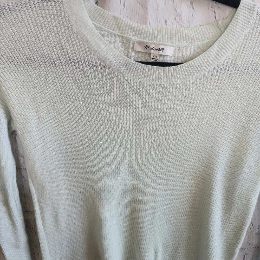 Madewell Mint Crewneck Lightweight Boho Sweater